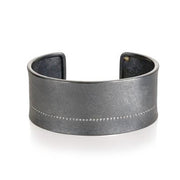 TODD REED Oxidized Silver and Diamond Cuff Bracelet